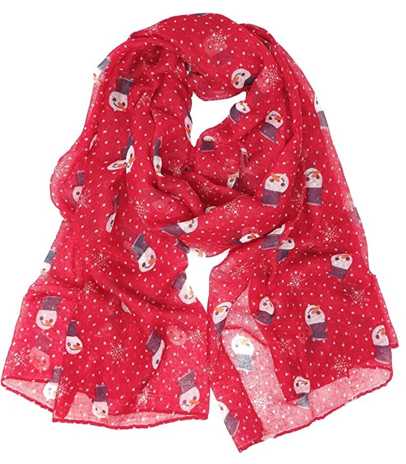 Christmas Scarf Holiday Scarf Christmas Lightweight Scarf Etsy