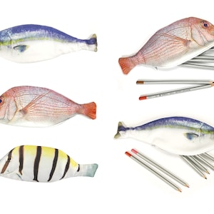 Fish Pencil Pouch | Novelty Fish Bag | Fish Bag | Cloth Pencil Pouch | Cloth Pencil Case | Fish Zip Bag