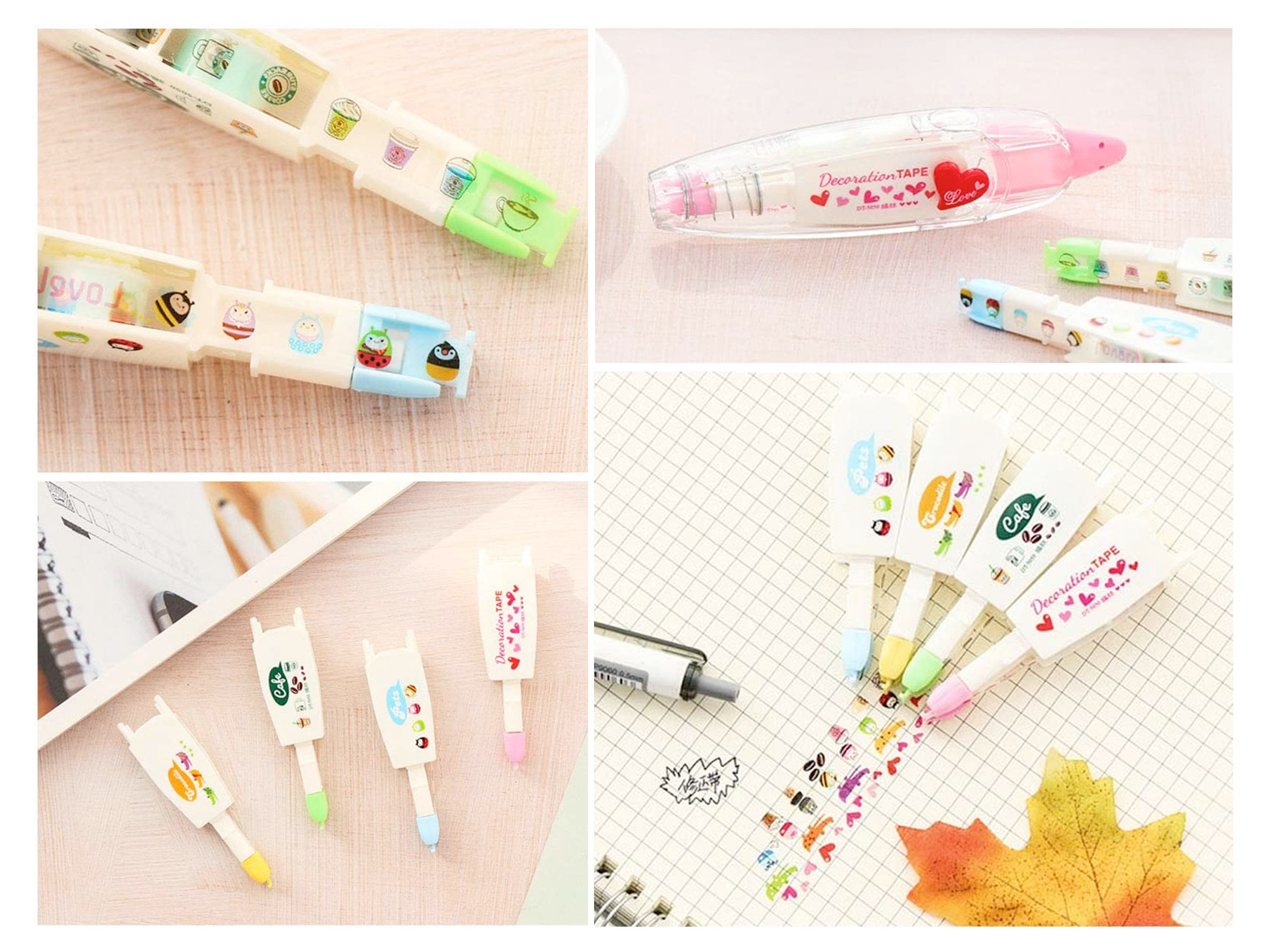 Correction Creative Decoration lace Cartoon Pen Tape Tape Decorative Home  DIY Colorful Calligraphy Pens Scrapbook Pens for Paper Gel Ink Pens Colors  Fine Point Ink Pens Medium Point Bulk Pen Press 