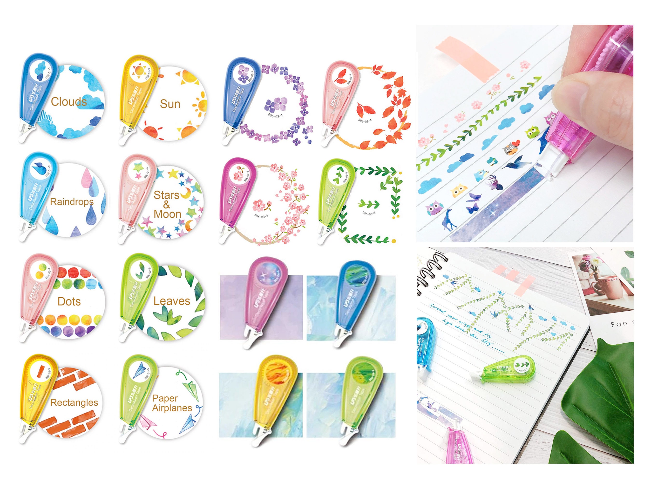 Wrapables Novelty Sticker Machine Pens, Decorative Stationery Supplies for Home Office School Galaxy