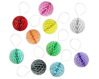 2" Small Honeycomb Balls (set of 10) | Tissue Paper Honeycomb Balls | Honeycomb Ball Garland | Honeycomb Decor | Honeycomb Ball Gift Wrap