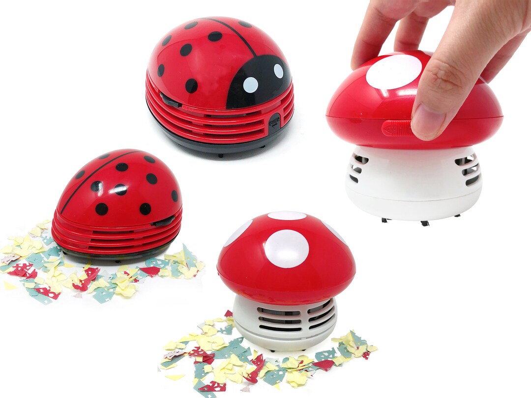 Cute Mushroom Vacuum Cleaner Tabletop Ladybug Vacuum Novelty Mushroom