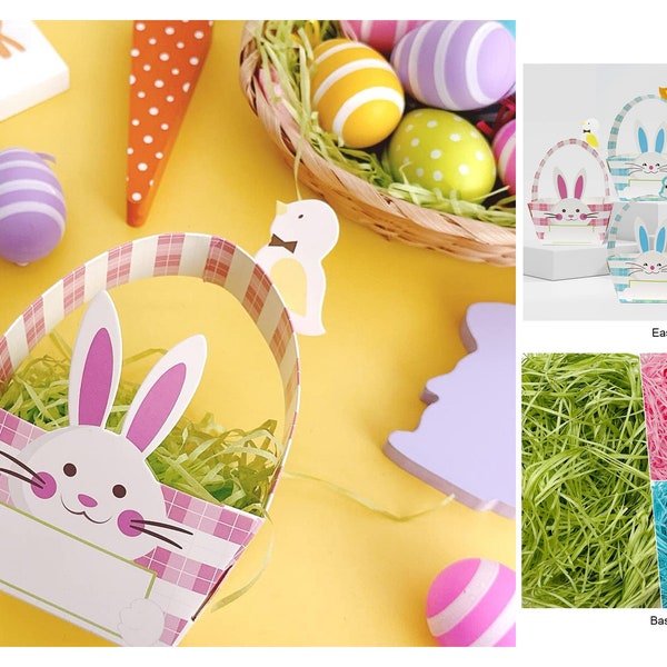 Easter Party Favors Easter Basket Filler Easter Gifts Easter Party Cardboard Easter Basket Paper Basket for Easter Box