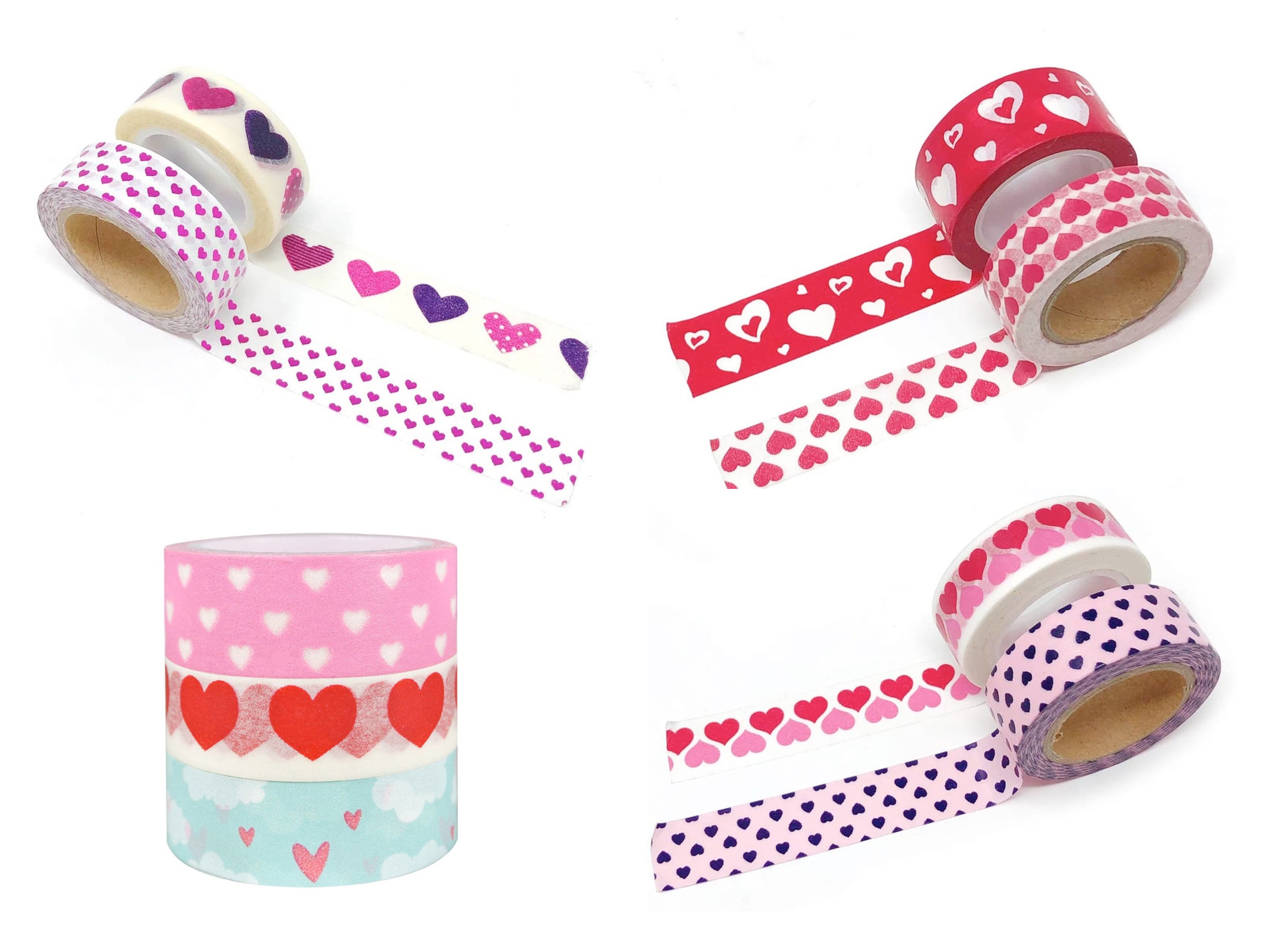 Valentine Washi Tape Scrapbook Items Red Stock Vector (Royalty Free)  358266176