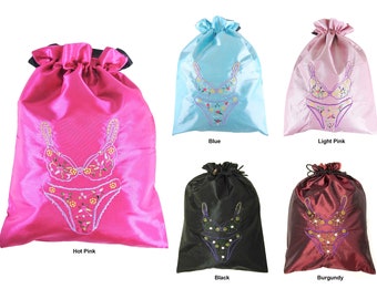 Silk Lingerie Bag Silk Travel Bag Silk Intimate Bag Travel Laundry Bag Travel Lingerie Bag Laundry Bag Silk Bag Valentine's Day