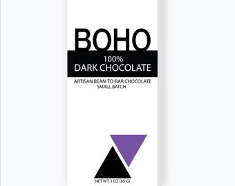 100% Dark Chocolate Bars (4 Count 3oz each)