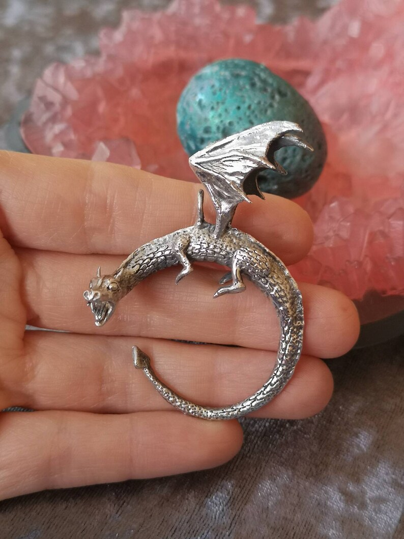 Fantasy Dragon Jewelry Sterling Silver Silver Dragon Dragon Sculpture Dragon Jewelry Dragon Necklace Dragon Pendant Gothic Pendant