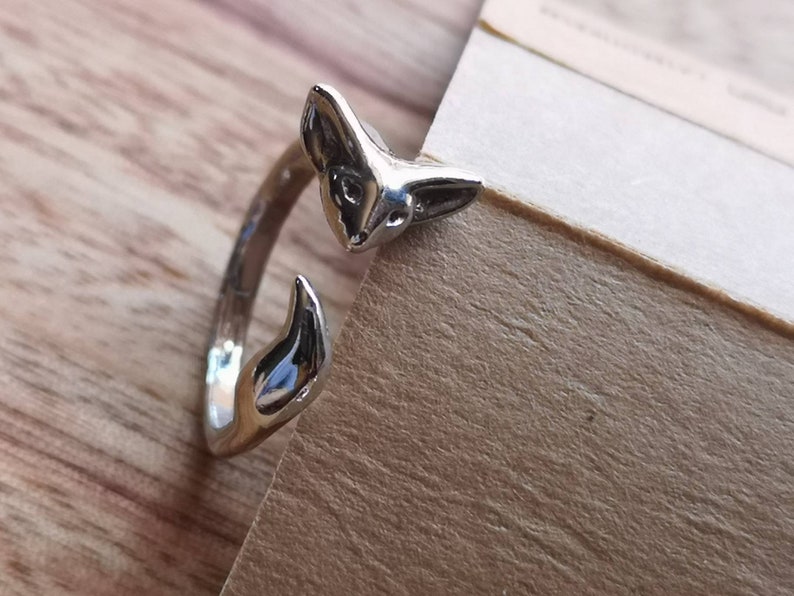 Fennec Fox Ring Sterling Silver Fox Gifts for Her Animal Etsy Australia