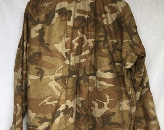 Vtg Ranger Camo Reversible Green Brown Jacket Hunting