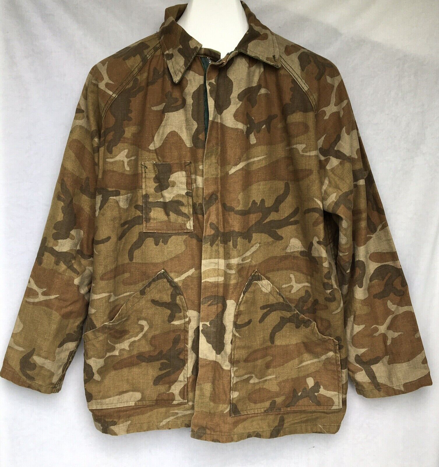 個人装備 vintage RANGER REVERSIBLE CAMOUFLAGE Vtg Ranger Camo Reversible Green Brown Jacket Hunting