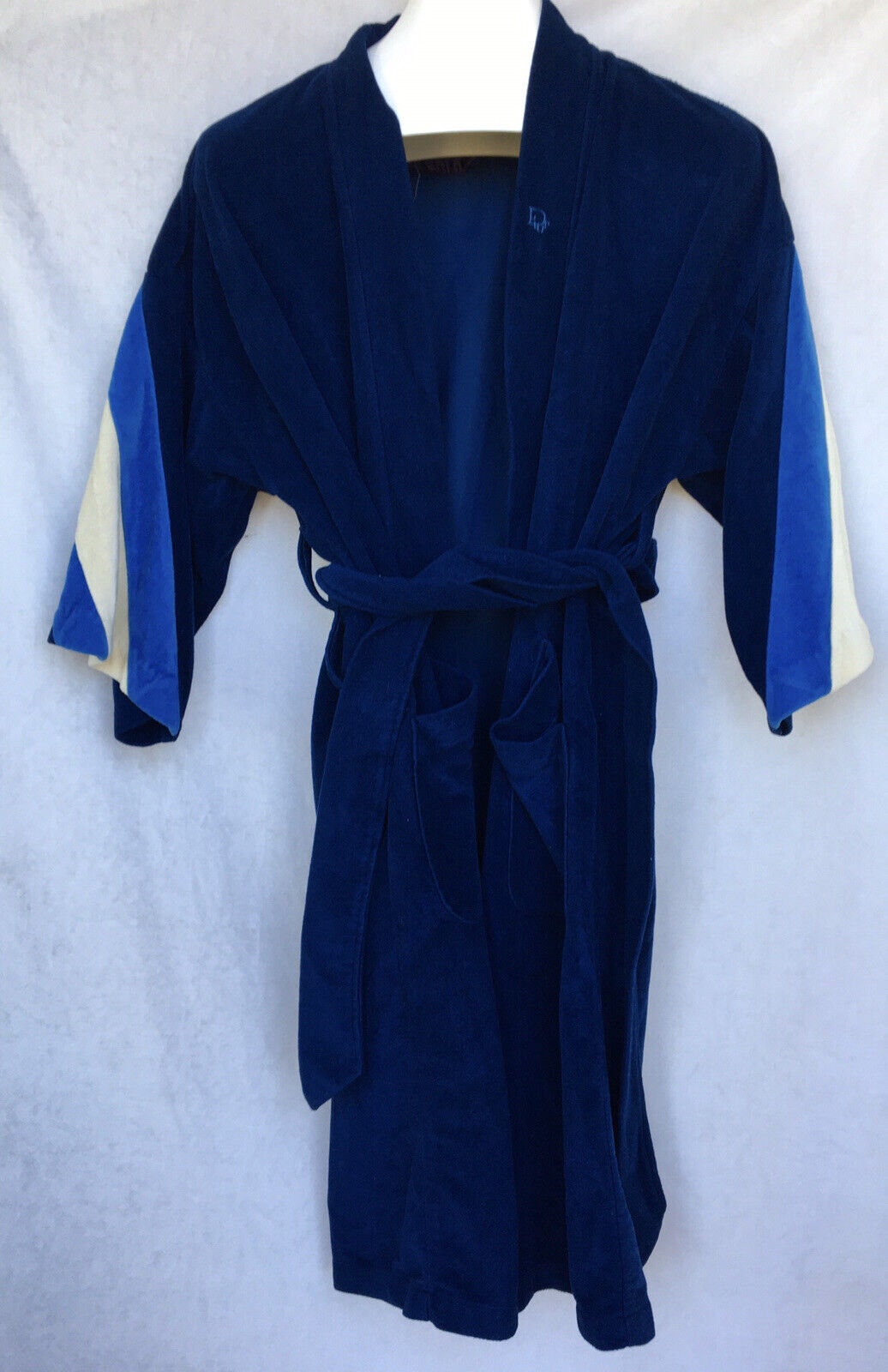 Christian Dior Robe De Chambre Velour Bath Robe Smoking Lounge One