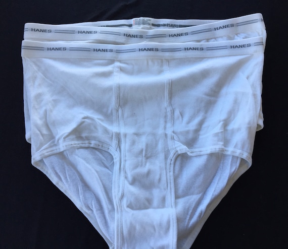 Vintage Hanes Briefs Cotton Underwear Tighty Whities Mens Size 3X