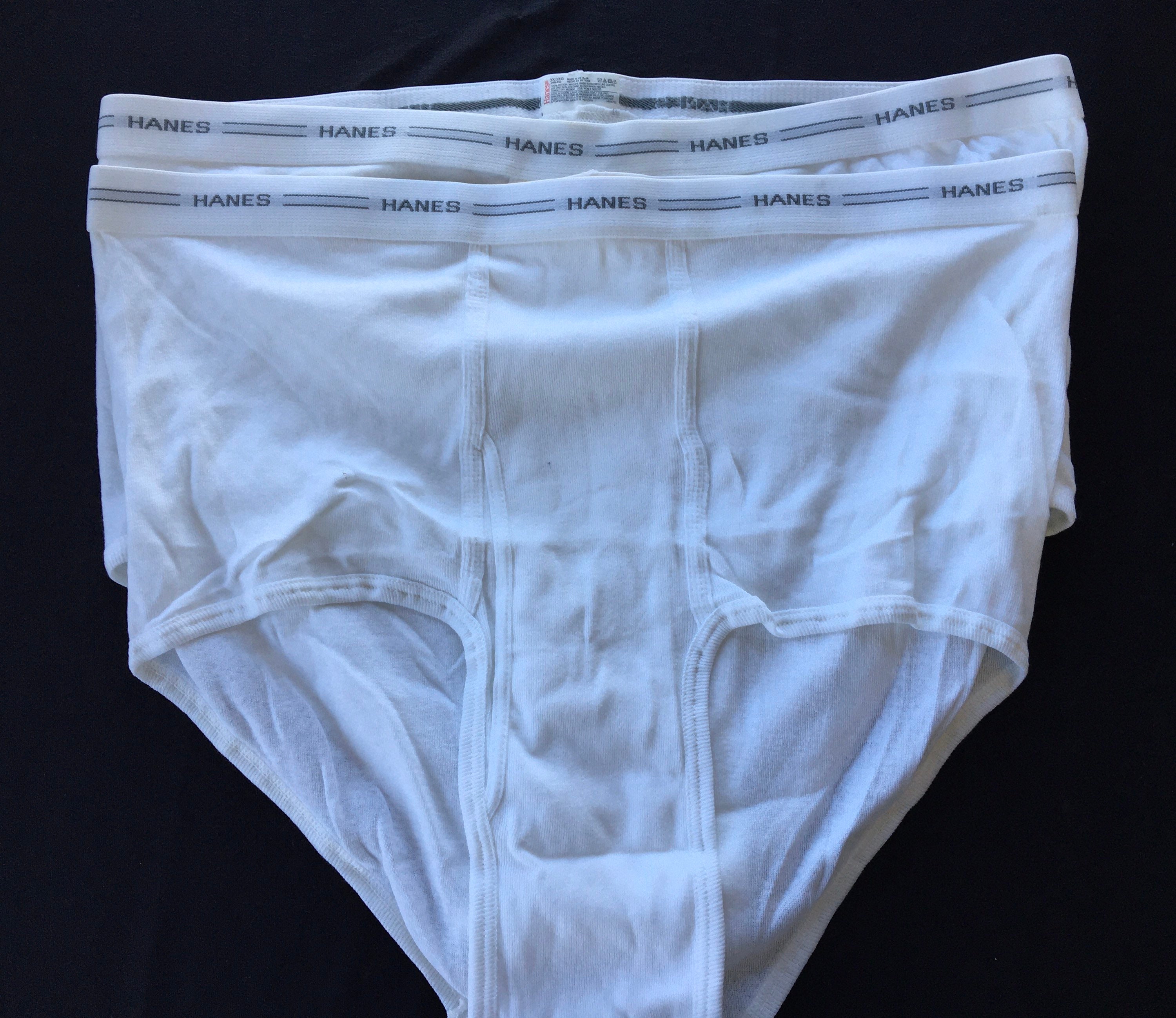 Vintage Hanes Briefs Cotton Underwear Tighty Whities Mens Size 38 Lot Of 4