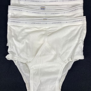 Vintage Jockey Classic Briefs Inverted Y Fly Cotton Underwear Tighty Whities Mens Size 36 Lot Of 3