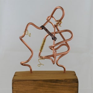 Handmade Modern Abstract Copper Wire Art Sculpture - Brutalist Art
