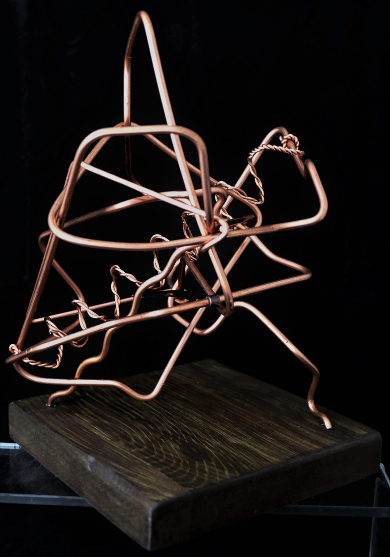 Handmade Modern Abstract Copper Wire Art Sculpture - Brutalist Art - Etsy