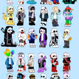 Undertale Sans AU Ship Mix n Match Magnet Keychains (PREORDERS)