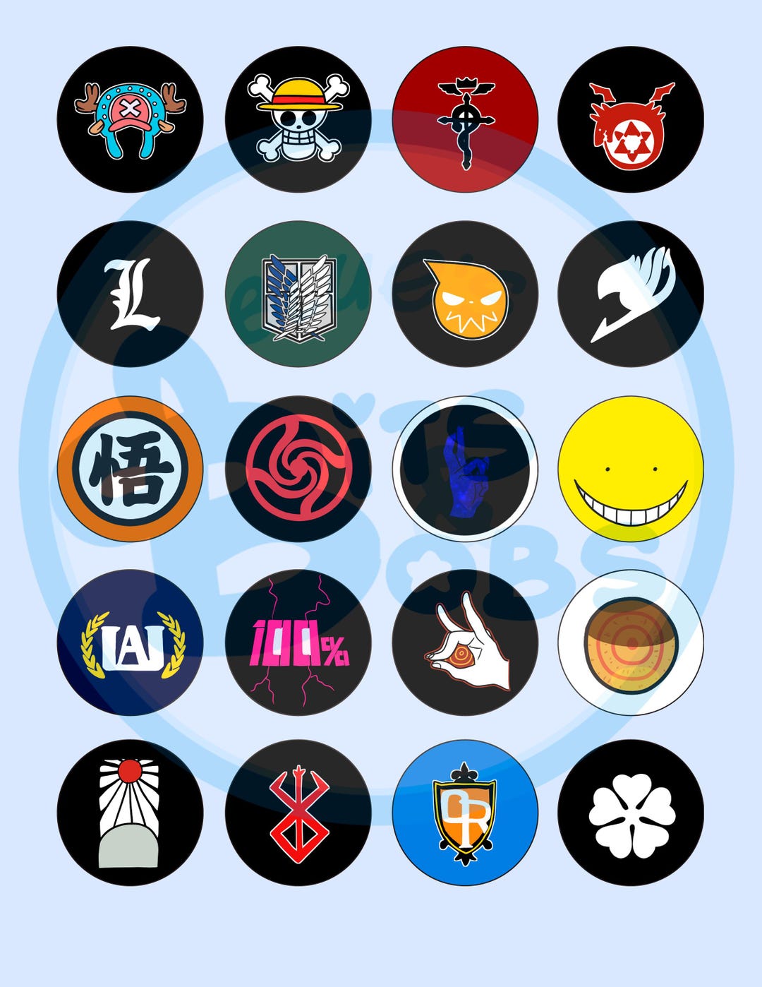 Anime Inspired Buttons - Etsy