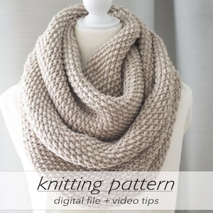 basic infinity scarf knitting pattern