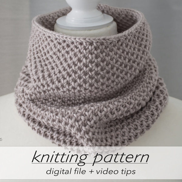 Neck Warmer Knitting Pattern Etsy