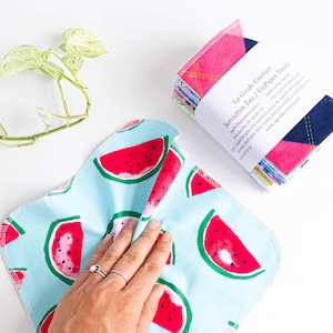 Toalha de papel reutilizável, toalha de algodão com desperdício zero, toalhetes ecológicos, pano super absorvente com padrões variados