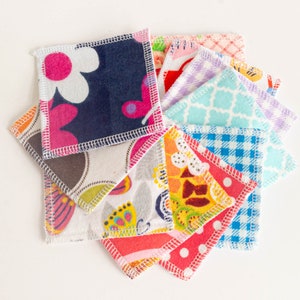 Reusable makeup remover pads | Zero Waste Cotton pads |  Reusable Washable facial cleansing wipes | Cloth wipes | Assorted Patterns