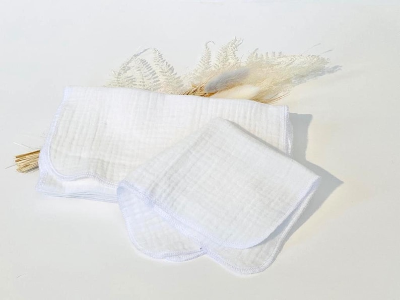 Zero Waste handkerchiefs Eco friendly Hankies White Reusable Cotton Tissues Optional Dispenser Box image 4