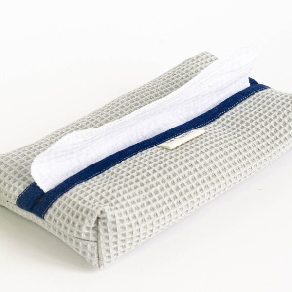 Zero Waste handkerchiefs Organic Cotton | Eco friendly Hankies | White Reusable Cotton Tissues | Optional Dispenser Box