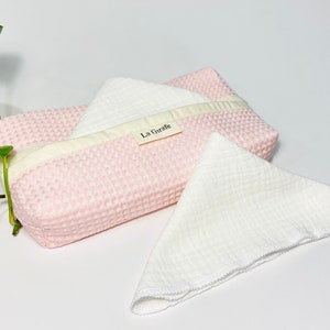 Zero Waste handkerchiefs Eco friendly Hankies White Reusable Cotton Tissues Optional Dispenser Box image 1