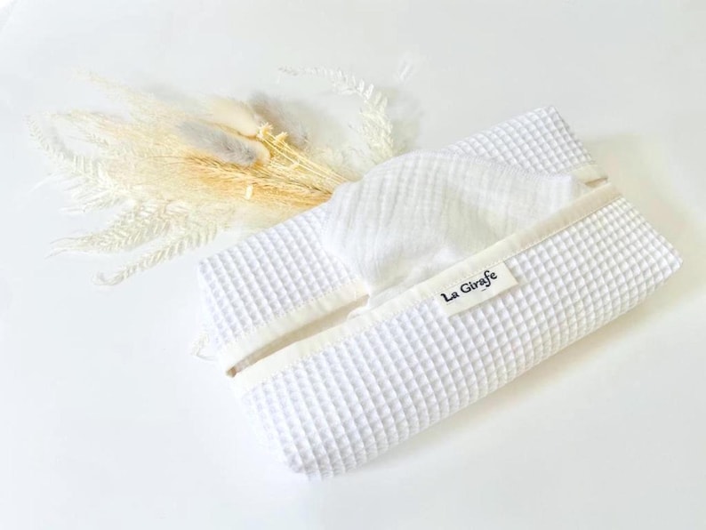 Zero Waste handkerchiefs Eco friendly Hankies White Reusable Cotton Tissues Optional Dispenser Box image 3