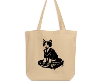 Korporative Katzen Tragetasche - Meowf - Laptop Tasche - Punk - Katzen Geschenk - Einkaufstasche