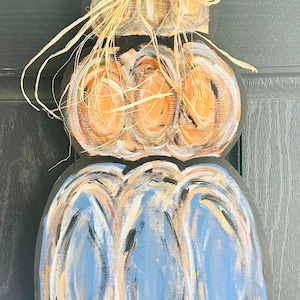 Fall Door Hanger | Pumpkin Door Hanger | Stacked Pumpkin Door Hanger | Hello Fall | Halloween Door Hanger |Fall Decor| Fall Front door