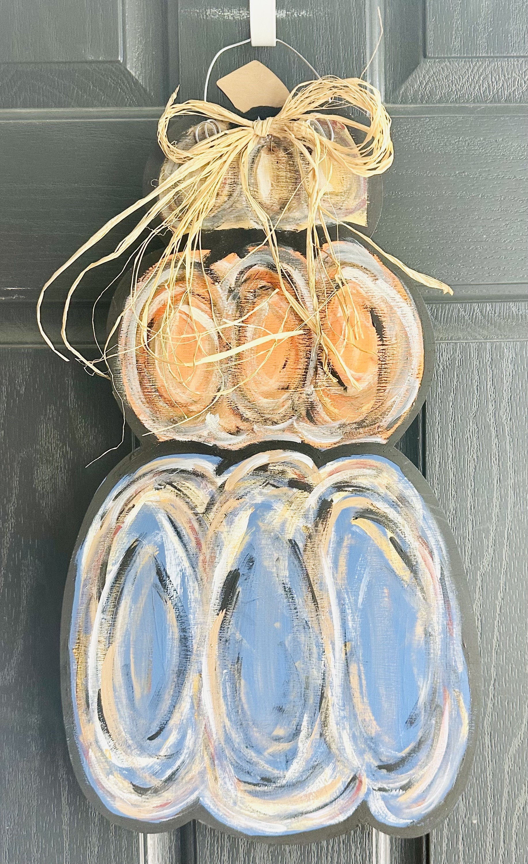 Fall Door Hanger | Pumpkin Door Hanger | Stacked Pumpkin Door Hanger | Hello Fall | Halloween Door Hanger |Fall Decor| Fall Front door