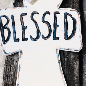 Cross Door Hanger, Easter Door Hanger, Farmhouse Door Hanger, Christian Door Hanger, Blessed Door Hanger