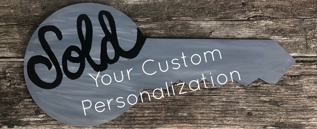 Personalized Realtor Key Prop: Large Wooden Sold Key - Etsy