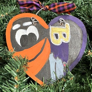 Baltimore Ornament| Ravens and Orioles Baseball Ornament| Baltimore Man Cave| Gift for Ravens Orioles Fan| Ravens Orioles Decor Man Cave |