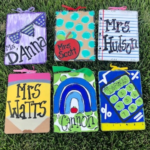 Teacher Clipboards, Painted Teacher Clipboards, Teacher Gift, Teacher Appreciation Gift, Graduation Gift Teacher, Personalized Teacher Gift