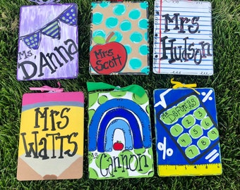 Teacher Clipboards, Painted Teacher Clipboards, Teacher Gift, Teacher Appreciation Gift, Graduation Gift Teacher, Personalized Teacher Gift