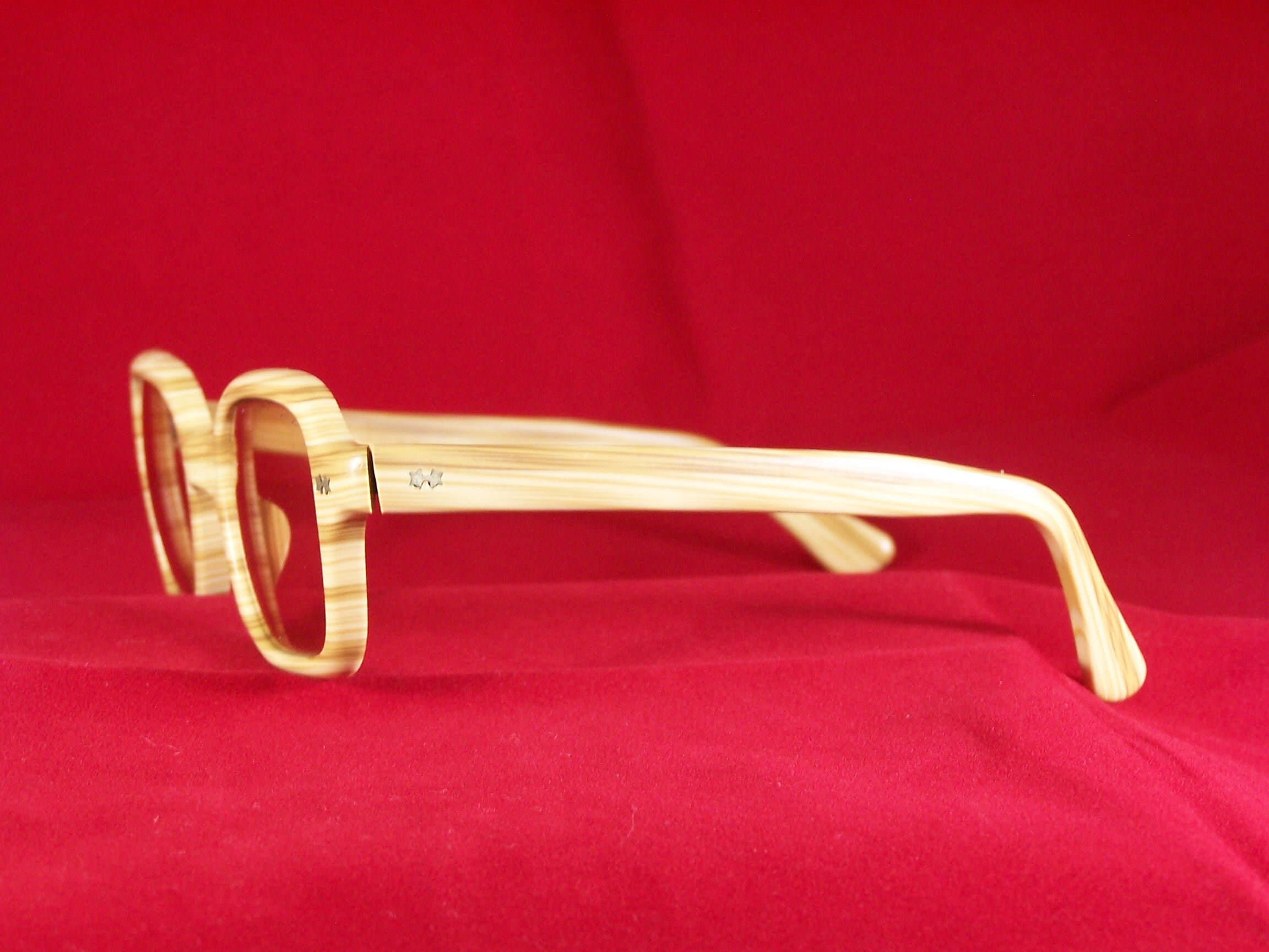 Vintage Wood Grain Style eyeglasses 1980s Retro Tinted Etsy