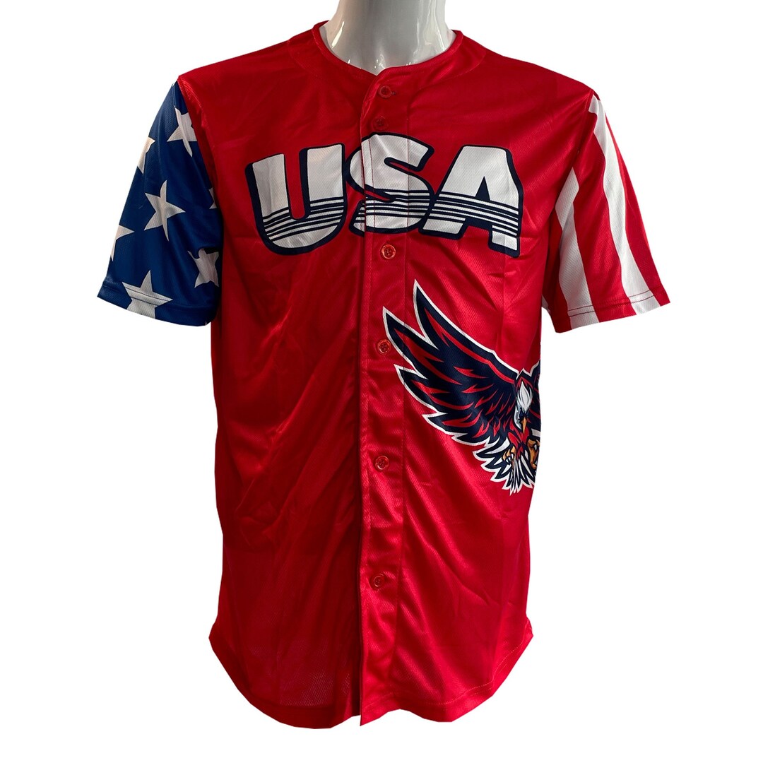 USA Baseball Jersey, 4th of July Baseball Jersey, United States