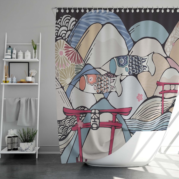 Japan Shower Curtain - Etsy