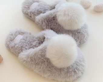 cute fuzzy house slippers