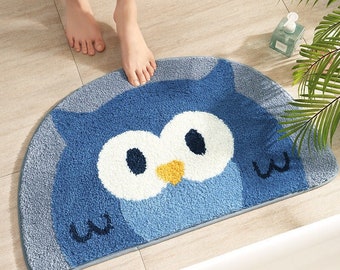 Bathroom Rug Bath Mats Cute Cartoon Owls Furry Owlets Non-Slip Absorption Area Rugs Mat Tub Rugs Thick Doormat Kitchen Bedroom Living Room Soft Durable Coral Feece 23.6x15.7in Bathroom Rug Bath Mats Cute Cartoon Owls Furry Owlets Non-Slip Absorption Area Rugs Mat Tub Rugs Thick Doormat Kitchen Bedroom Living Room Soft Durable Coral Feece 23.6x15.7in