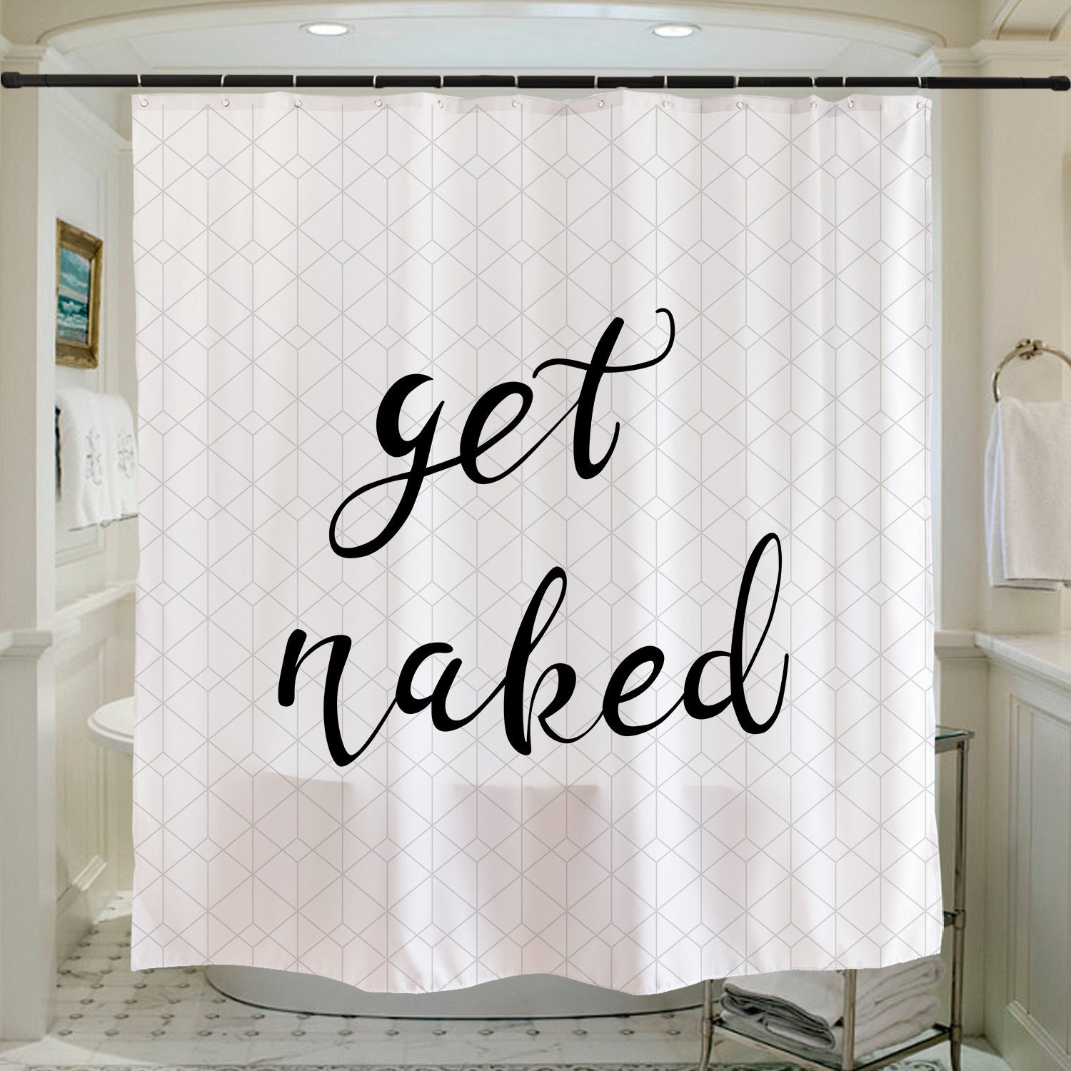 Fabric Shower Curtain for Bathroom Waterproof Washable 71 X Etsy