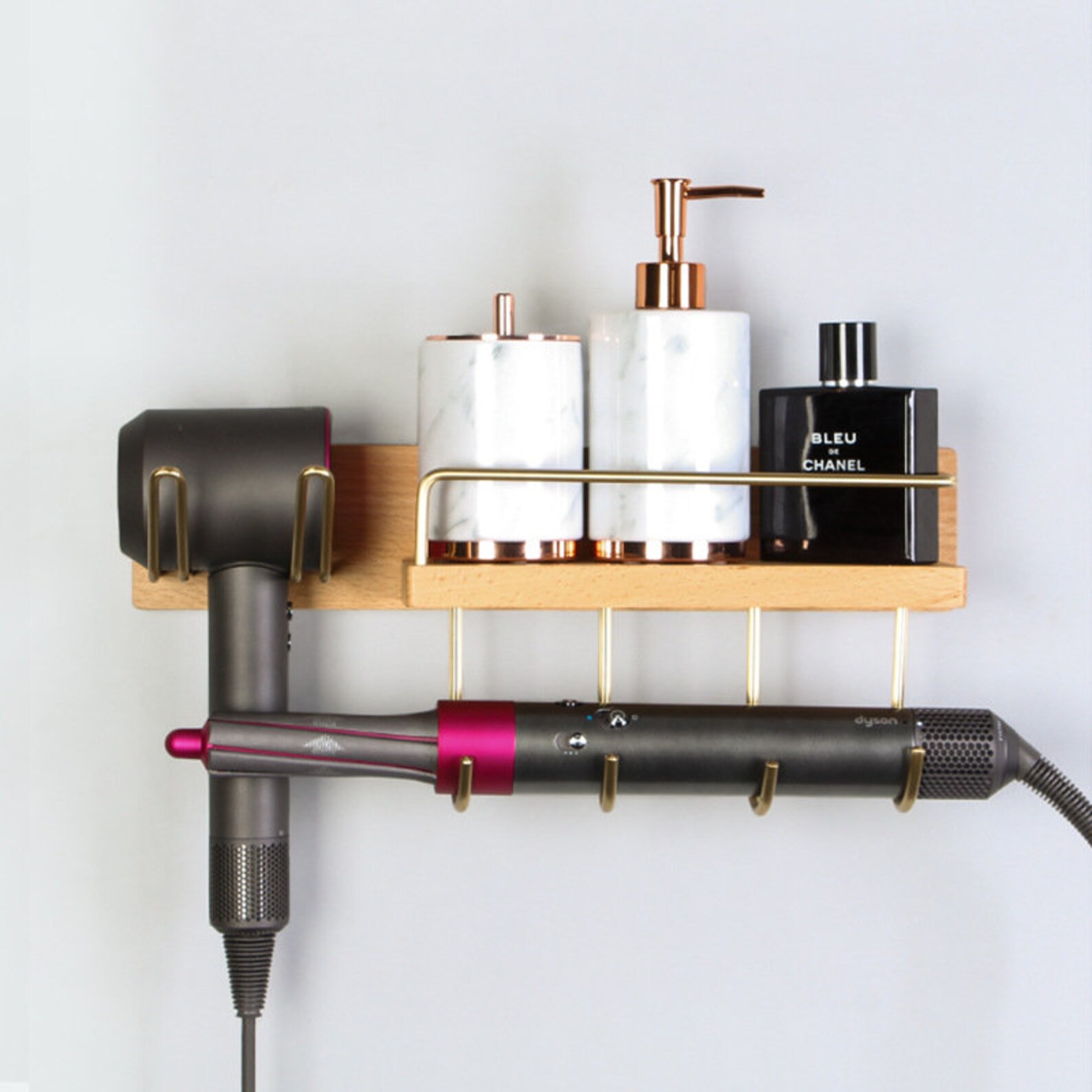 Dyson Dryer Organizer Wall Mount Shelf Hair Dryer Rack Etsy