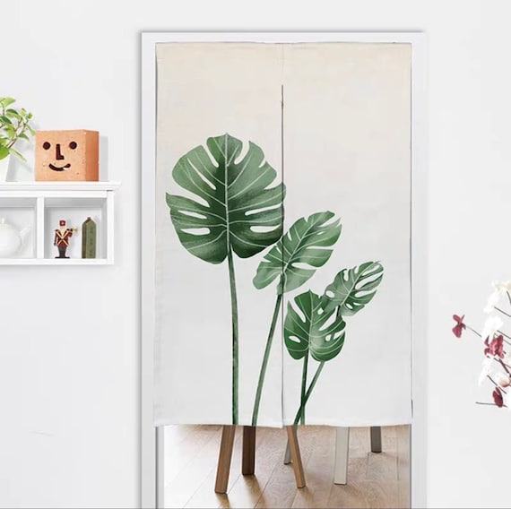 Aquarell Monstera Bltter Trvorhang Noren, Kunstdruck Wandbehang  Wohnkultur, Monstera Bltter Baumwolle Leinen Raumteiler - Etsy sterreich