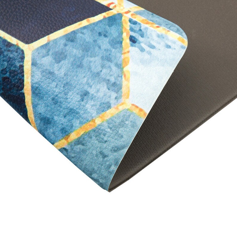 Lake Blue Kitchen Floor Mat Washable Kitchen Anti Fatigue Etsy