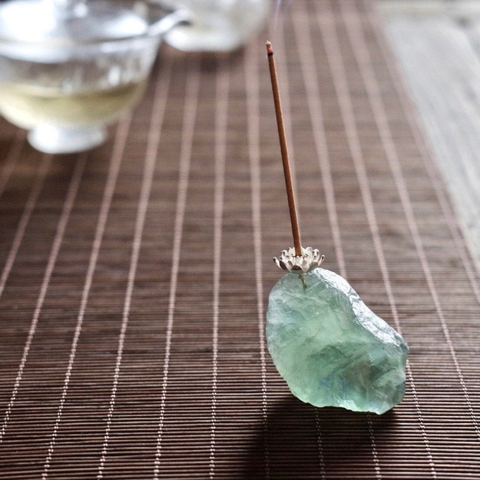 Crystal Glazed Incense Holder Crystal Lotus Incense Holder Etsy