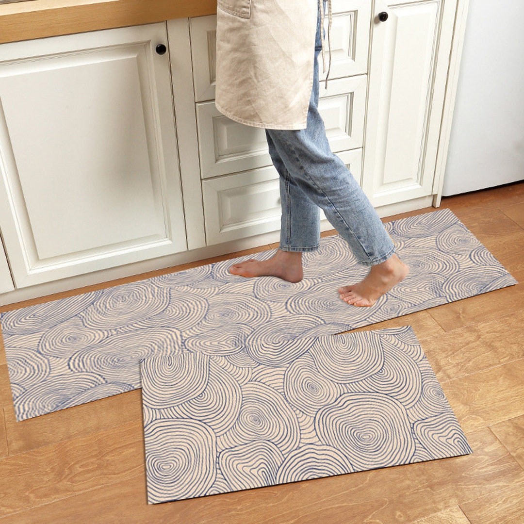 Easycare Vinyl Kitchen Mat, Aesthetic Japanese Style Wood Texture ...