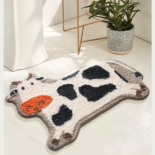 Bath Mat 50x80cm Plush Half Moon Shaped Bath Rugs Washable Etsy